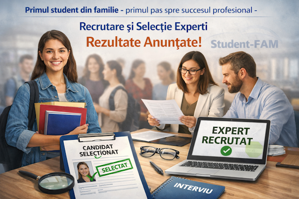 Anunț în cadrul proiectului Student-FAM