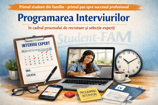 Anunț în cadrul proiectului Student-FAM